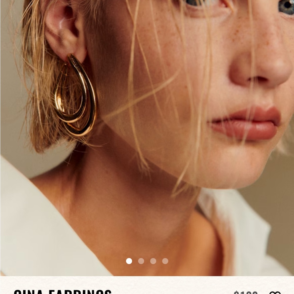 Sezane Gold Statement Earrings